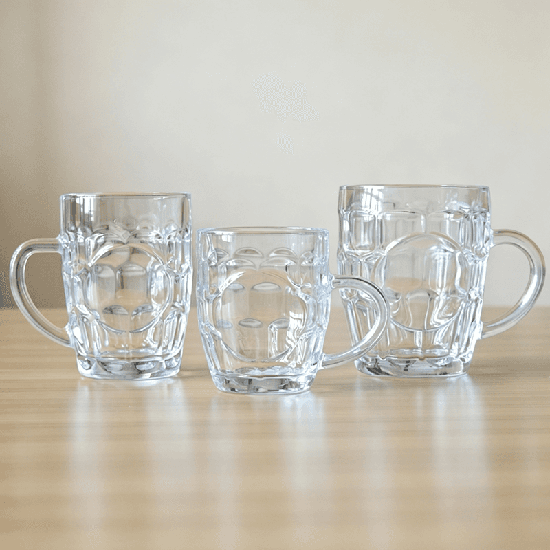 Classic Dimpled/Pineapple Shaped Beer Glass Mugs 300ml 400ml 560ml