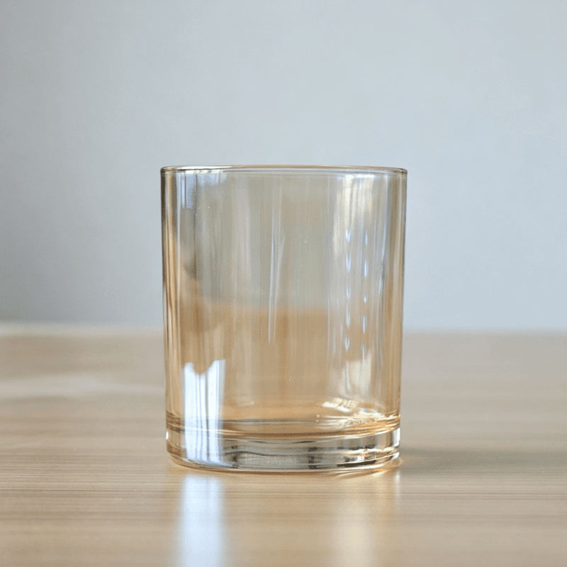 Excellent Amber Electroplating Glass Candle Cups with 400ml Volume