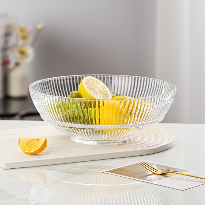 Hot Selling Striped Series 5/7/9 Inches Glass Bowls