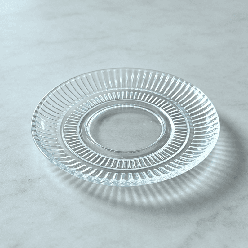 Machine Pressed 12.2cm Diameter Glass Plates for Mugs/Butter/Cakes