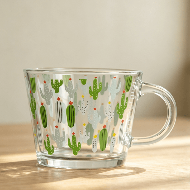 Anhui Factory Producing 400ml Glass Mugs with Customized Printings