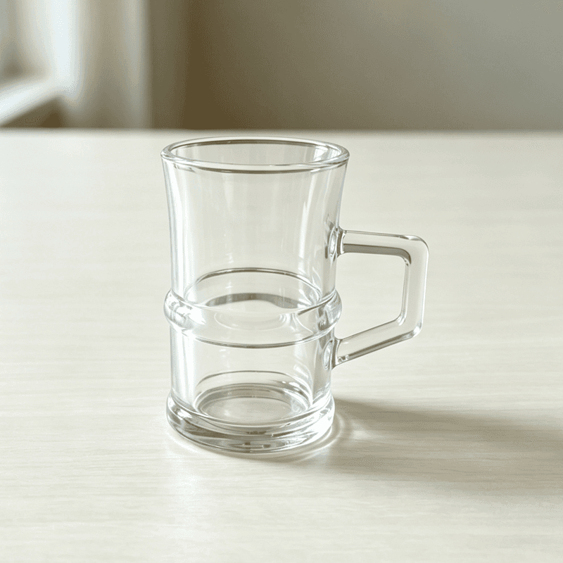 Machine Made Arabic Style 110ml Tea Glass Mugs Coffee Glass Cup with Handle