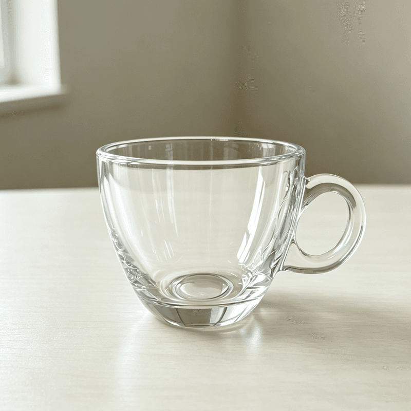 New Heart Shape Drinking Glass Mugs for Tea/Coffee 180ml Capacity