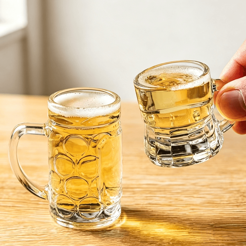 Machine Made Mini Shot Glass Cups with Handles for Vodka/Rum/Strong Alcohols